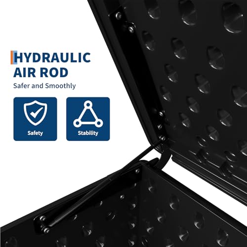 IDEALHOUSE 150 Gal Waterproof Blow Molded Resin Deck Box, Black - color: Black, size: 150 Gallon