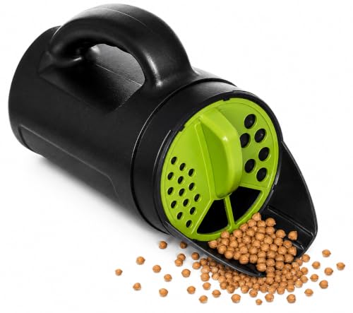 Gardenised Handheld Seed Spreader Versatile Lawn & Garden Tool Adjustable Shaker for Fertilizer Grass Seed Salt Ice Melt Deicer Growth Enhancer & Fish Feed Ideal for Landscaping Sports Fields & Yard