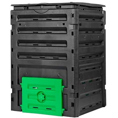120 Gallon (450L) BPA Free Garden Compost Bin - Easy Assembly, Aerating Outdoor Compost Box for Fast Fertile Soil Creation - size: 120 Gallon