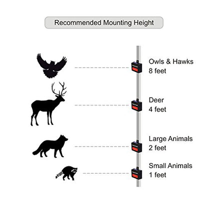 Solar Powered Nocturnal Animal Repeller, 4 Pack