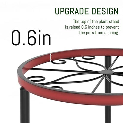 Linpla 5-Pack Decent Metal Plant Stand Indoor Outdoor Low Plant Shelf