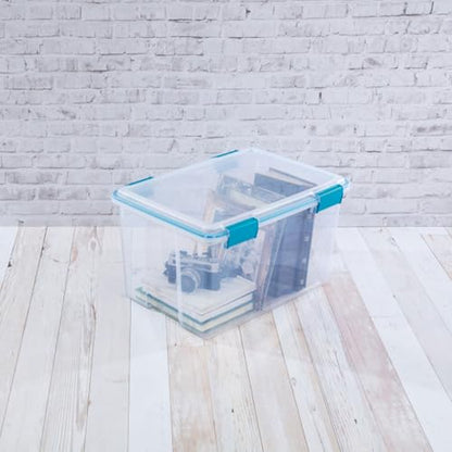 Sterilite Gasket Storage Box with Lids for Home & Office, 54 Quart, 8-Pack - size: 54 Quart, style: 8 Pack