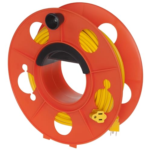 Bayco KW-130 Cord Storage Reel with Center Spin Handle, 150-Feet (Pack of 6) - size: (Pack of 6)