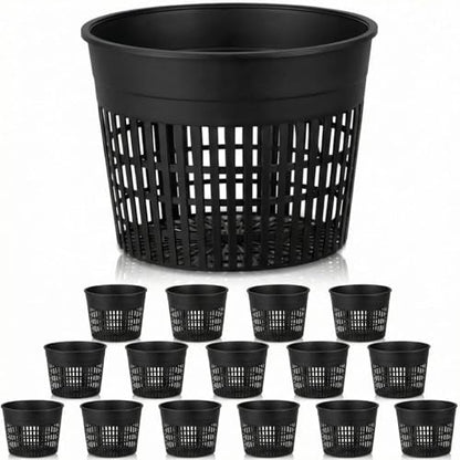 Weysat 16 Pcs Pond Plant Baskets 6 x 4.5 Inch, Aquatic Net Pot N Mesh - color: N Mesh, size: 6 x 4.5 Inch