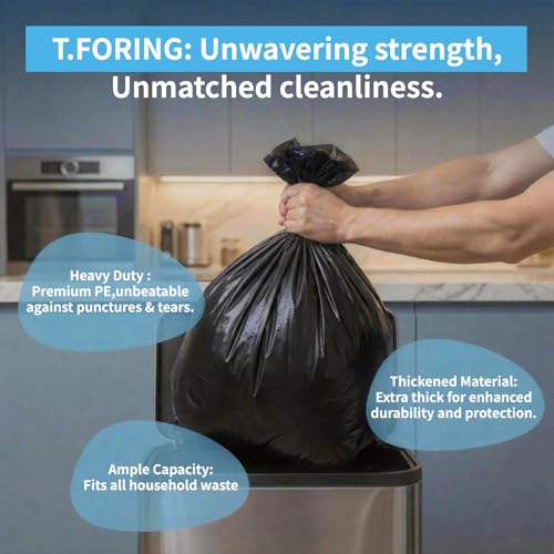 55-60 Gallon Trash Bags Unscented, 40'' x 53'', Black, 120 Count - color: 55-60 Gallon | 120 Count, size: 120 Count(pack of 1)
