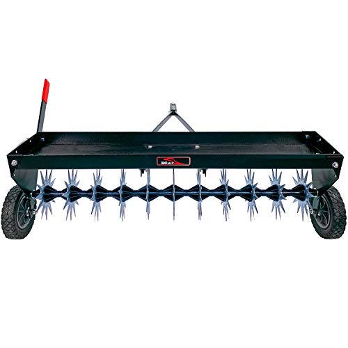 Brinly SAT2-40BH-P Tow Behind Spike Aerator with Transport Wheels, 40" - Carbon - color: Carbon