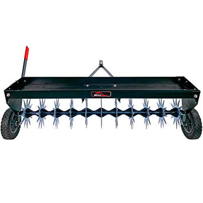 Brinly SAT2-40BH-P Tow Behind Spike Aerator with Transport Wheels, 40" - Carbon - color: Carbon
