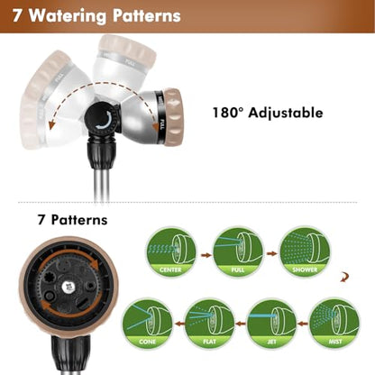 RESTMO Heavy Duty Metal Hose Wand, Watering Wand for Garden Hose - color: Gold