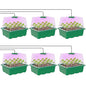 MIXC 6 Pack Seed Starter Kit with Grow Light, Vented Humidity Dome, Green - color: Green, size: 12 Cells With Light-6 Packs