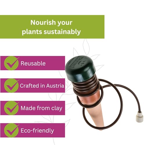 Blumat Classic Self-Watering Stakes - Prevents Overwatering and Underwatering for Healthy Growth While You are Away - Ideal for Indoor Plant Watering, 15 Pack, wo Adapter - size: 15 Pack without Adapter