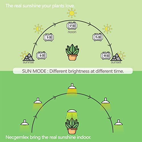 Smart Grow Light Bulbs for Indoor Plants, Programmable Timer and Dim - size: 4 Pack