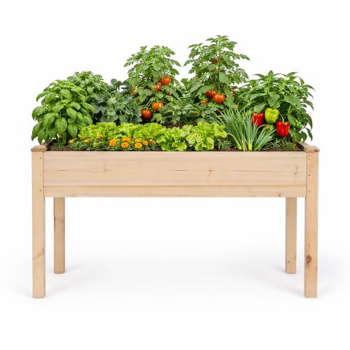 Backyard Expressions Wooden Raised Garden Bed|Elevated Planter Box with Included Bed Liner|Outdoor Vegetable, Flower, and Herb Gardening (4' x 2') - size: 4' x 2'
