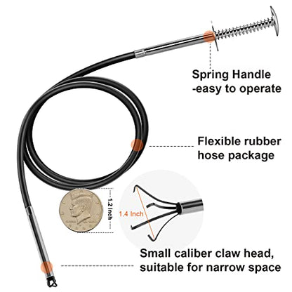 SARDVISA 24-Inch Flexible Claw Pickup Tool, Small Caliber Grabber - size: Flexible bend pick tool Non-magnetic
