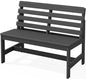 SERWALL Armless Outdoor Bench, All Weather HDPE Porch Bench, 1 Pack, Grey - color: Grey