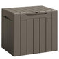 Flamaker Deck Box 30 Gallon, Waterproof Resin Small Storage Box with Lid - color: Deep Brown, size: 30 Gallon