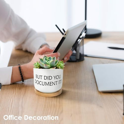 But Did You Document It Funny Plant Pots Succulent Planters - color: Style a -L