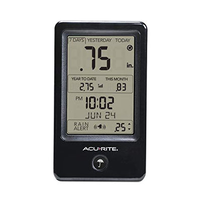 AcuRite (02446M) Self-Emptying Wireless Rain Gauge with Indoor Display - color: Vertical Display, size: Vertical Display