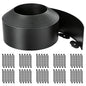 Garden Edging Border, 4In x 66 FT Landscape Edging with 100 Spikes, Black - size: 4 Inch x 66ft-Black