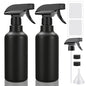 Spray Bottles 16.9oz/500ml Plastic Empty, Black, 2 Pack - color: Black