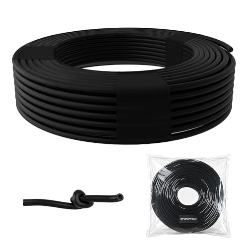 50Ft 1/4 Inch Soft PVC Drip Irrigation Tubing, for Low Pressure System - size: 50FT