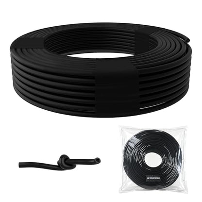 50Ft 1/4 Inch Soft PVC Drip Irrigation Tubing, for Low Pressure System - size: 50FT