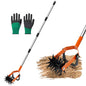 Garden Weasel Rotary Cultivator 72" Hand Tiller, 2-in-1 Adjustable for Soil & Weeds