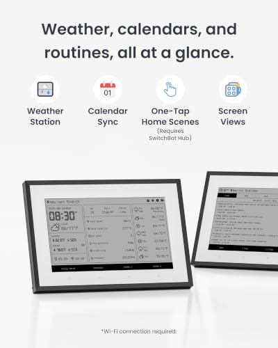 SwitchBot E-Ink Home Dashboard, WiFi Weather Station with Family Calendar