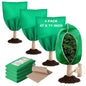 Plant Covers for Freeze Protection, 4 Pack 47" x 71" Drawstring - size: 47 x 71 Inch 4 Pack