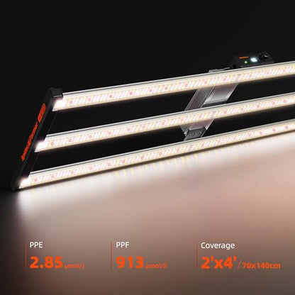 Spider Farmer SE4500 LED Grow Light 320W for 2x4 Grow Tents, App‑Controlled - size: 2x4 Coverage-320W