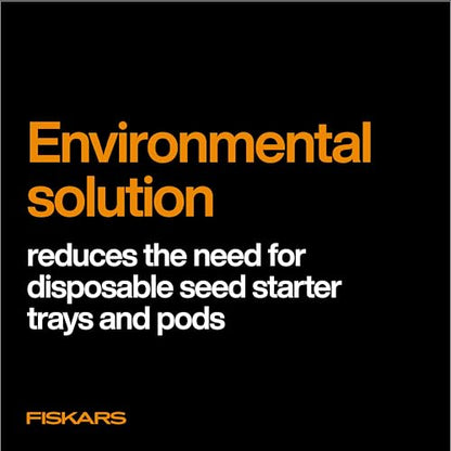 Fiskars Garden Soil Block Maker for Plant Seeds with Natural Air Pruning