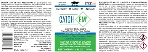 Bug Ball Catch EM' Sticky Insect Trap Coating 8oz Brush with Cap