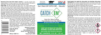 Bug Ball Catch EM' Sticky Insect Trap Coating 8oz Brush with Cap