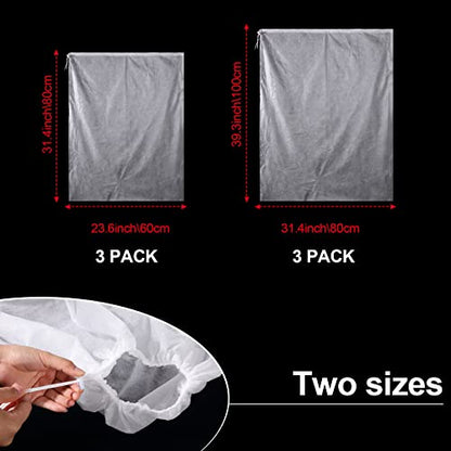 Shappy 6 Pcs Plant Covers Freeze Protection Winter Frost Blanket for Outdoor Plant Bag 23.6 x 31.5 Inch, 31.5 x 39.4 Inch Shrub Jacket with Drawstring Reusable Frost Cloth for Cold Weather Fruit Tree - size: 23.6 x 31.5 Inch, 31.5 x 39.4 Inch