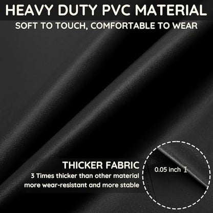 Heavy Duty Thicker Rubber Aprons Extra Long Oil & Chemical Resistant Unisex - color: Black