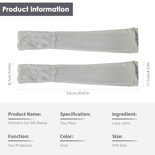 Sun Protection UV Sleeve, Ice Silk Arm Sleeves for Women