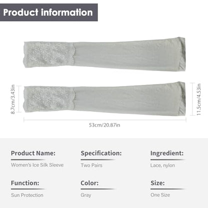 Sun Protection UV Sleeve, Ice Silk Arm Sleeves for Women