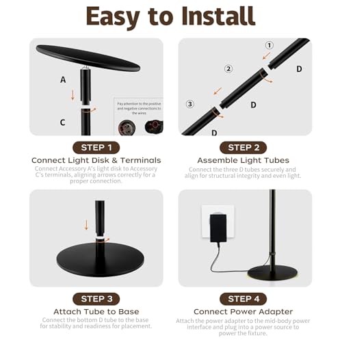 Grow Lights for Indoor Plants, 40W Full Spectrum Tall Grow Light, 85 Inch - size: 2300-6500K with 4/8/12H Timer