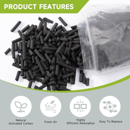 Odor Absorbing Activated Charcoal Filter Refills 2-Pack(2 Lbs/930g)
