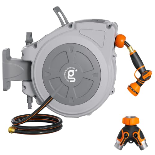 Giraffe Tools Retractable Hose Reel 1/2" x 100 ft with Hose Splitter - size: 100ft