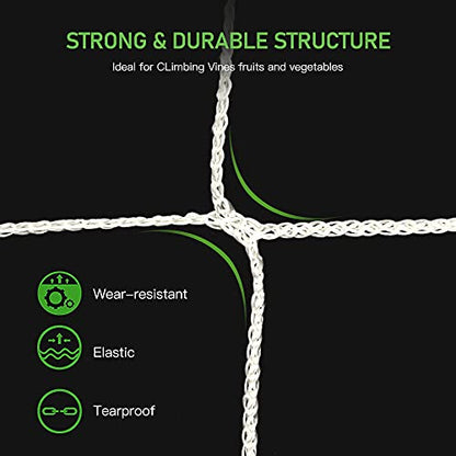 Trellis Netting, CANAGROW Heavy-Duty Garden Plant Trellis Netting for Climbing Plants, Outdoor Indoor Grow Net for Beans Tomatoes Peas Pumpkin Flowers, 6x30ft, 1 Pack - size: 6'x30'