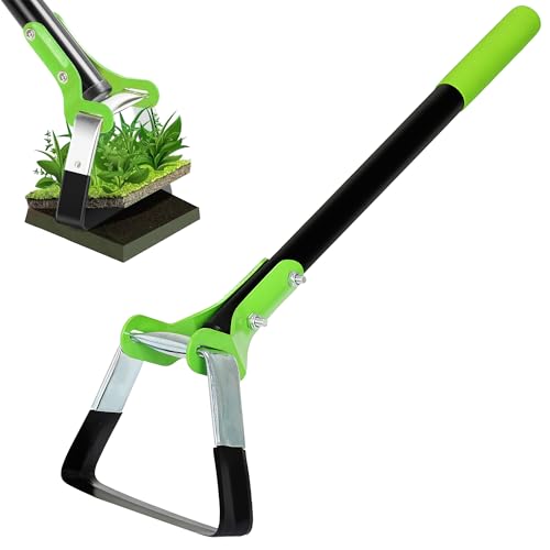Garden Guru Action Stirrup Hoe Garden Tool, 17.5-Inch Long with Ergonomic Handle, Heavy Duty Rust-Resistant Steel Loop Hoe for Weeding, Planting, Furrowing & Soil Cultivation (2 Pack) - size: 2 Pack