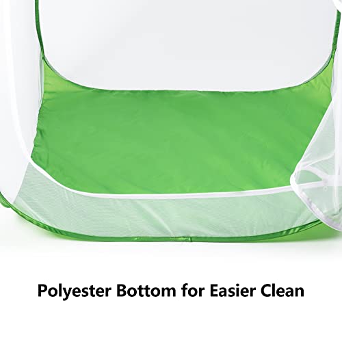 23.6" Outdoor Mesh Plant Enclosure, Plant Cover for Pests, Bird and Pest Protection Guard for Fruit, Vegetables, Flowers and Herbs Pop-Up Cage 15.7 x 15.7 x 23.6 Inches - size: 15.7 x 15.7 x 23.6 Inches