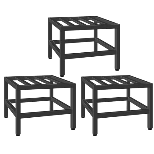 Plant Stand Indoor Outdoor, 3 Pcs Heavy Duty Metal Pedestal Stands - size: 12''-3P
