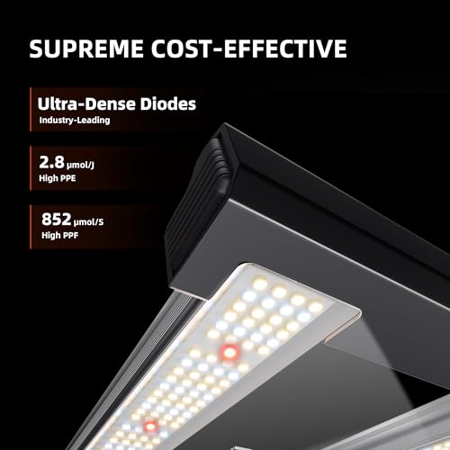 Spider Farmer G3000 LED Grow Light for Indoor Plants 300W, App Controlled - size: 3x3 Coverage, 300W