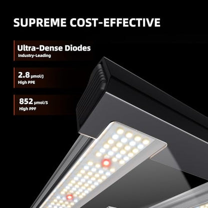 Spider Farmer G3000 LED Grow Light for Indoor Plants 300W, App Controlled - size: 3x3 Coverage, 300W