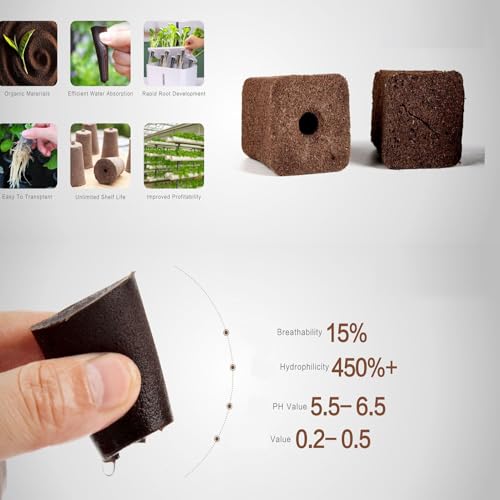 Hydroponic Grow Sponges | 20 Pieces Growing Replacement Blocks | Hydroponic Sponges Replacement | for Lettuce Vegetables Flowers Soil Systems Yard Farm Porches Courtyards Balconies Terraces
