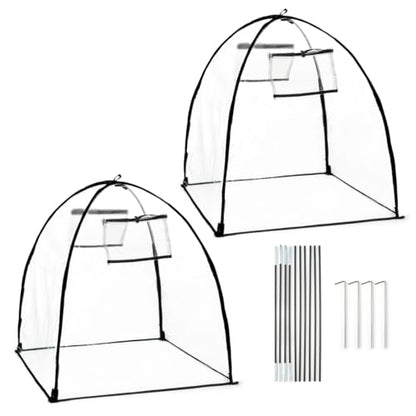 Clear Plant Covers Freeze Protection, 2-Pack Cloches & Domes, Winter - color: Clear, size: 28*30in 2P