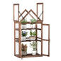 Happygrill Cold Frame, Mini Wooden Green House w/Transparent Openable Roof