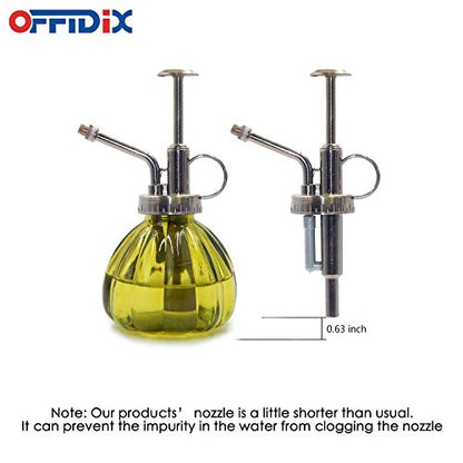 OFFIDIX Plant Mister, Pumpkin Glass Spray Bottle Small, Olive Green 6.7oz - color: E-Olive Green