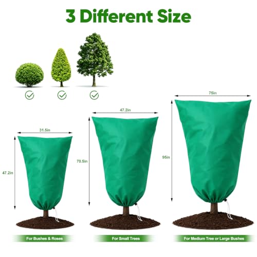 SPORTYOUTH 4 Pack Plant Covers Freeze Protection Frost Blankets 47.2"x72" - size: 47”x72"-4P